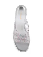 Madonna Lucite Glitter Vinyl Mules