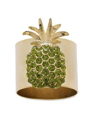 Pineapple Napkin Rings 2-Piece Set
