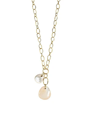 Rock Candy® Double Pebble 18K Green Gold & Mother-Of-Pearl Necklace