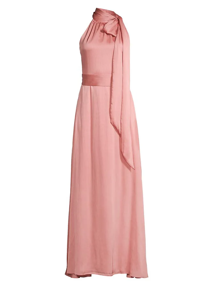 Kayla Tie High Neck Gown