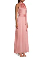 Kayla Tie High Neck Gown