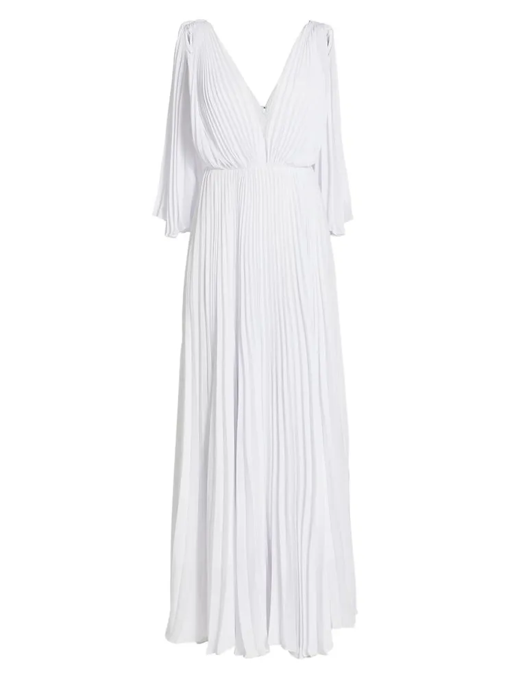 La Capa Plissé Maxi Dress