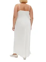 Boheme Ostrich-Feather Embellished Slip Dress