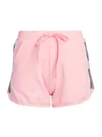 Stretch-Cotton Track Shorts