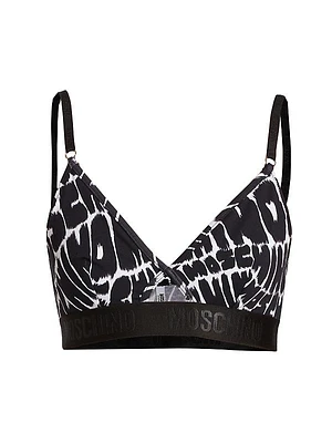 Logo Print Triangle Bralette