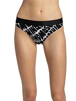 Logo Print Stretch-Cotton Thong