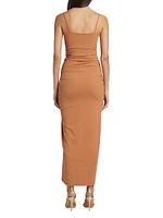 Ruched Maxi Slipdress