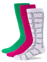 Logo Grid 3-Piece Sock Set