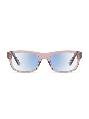 Evie 51MM Rectangle Blue Block Optical Glasses