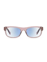 Evie 51MM Rectangle Blue Block Optical Glasses