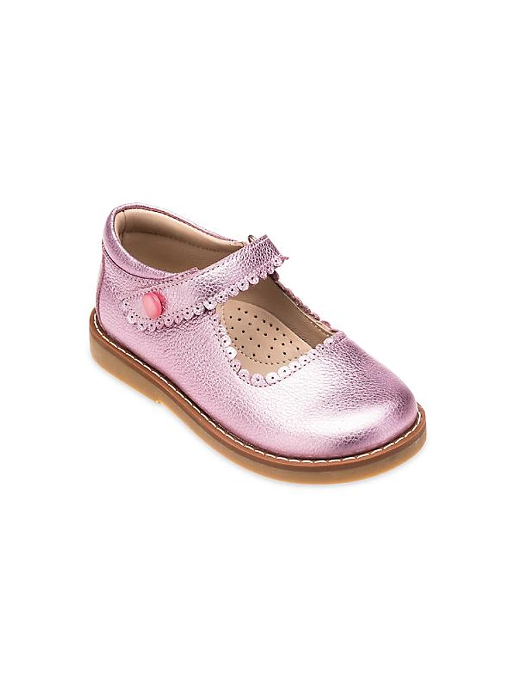 Little Girl's & Girl's Metallic Leather Mary Janes