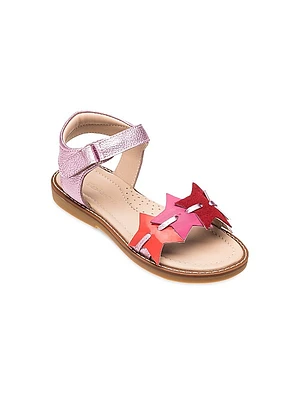 Baby's, Little Girl's & Girl's Stars Leather Sandals