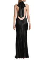 Penelope Satin Halter Gown