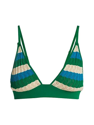 Mery Pointelle Striped Bra