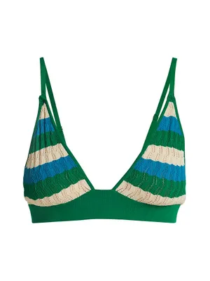 Mery Pointelle Striped Bra