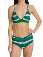 Mery Pointelle Striped Bra