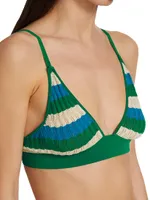 Mery Pointelle Striped Bra