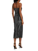 Tal Sequin-Embroidered Midi-Dress