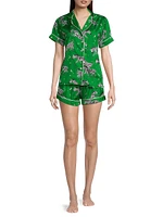 Safari Starry Nights Taavi Zebra-Print 2-Piece Pajama Set