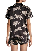 Safari Starry Nights Sierra Tiger-Print 2-Piece Pajama Set