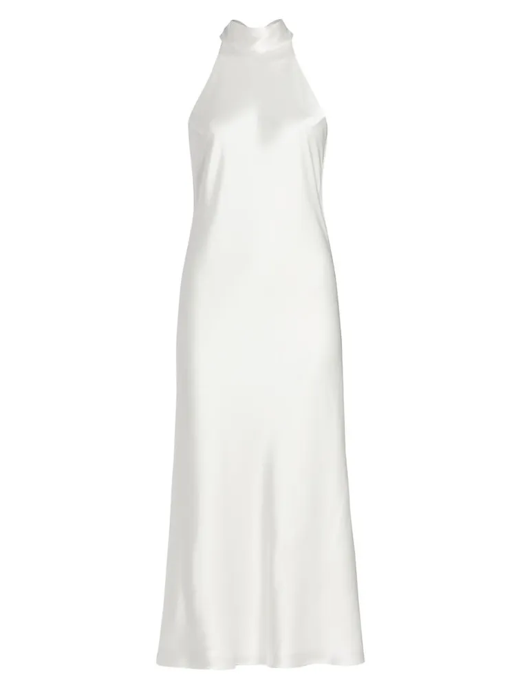 Cova Satin Sleeveless Midi-Dress