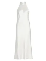 Cova Satin Sleeveless Midi-Dress