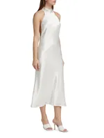 Cova Satin Sleeveless Midi-Dress