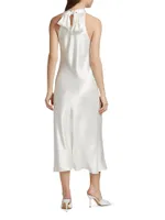 Cova Satin Sleeveless Midi-Dress