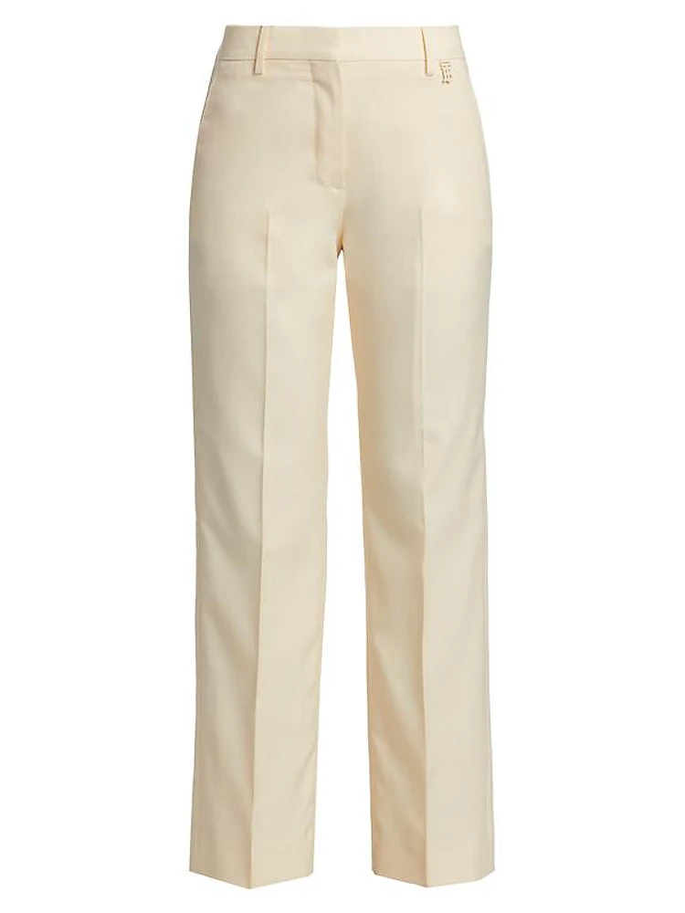 Lottie Wool Flat-Front Pants