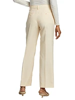 Lottie Wool Flat-Front Pants