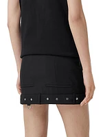 Belt-Embellished Hem Miniskirt