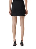 Belt-Embellished Hem Miniskirt