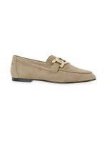 79A Kate Chain Suede Loafers