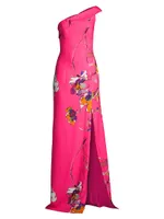 Dolan Floral Stretch Techno Gown