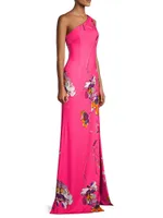 Dolan Floral Stretch Techno Gown