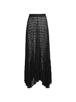 Lace Asymmetrical Beach Skirt