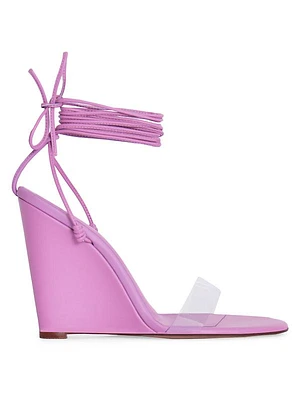 Clara PVC & Leather Wedge Sandals