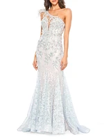 Embellished Lace Mermaid Gown