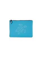 Embossed Turtle Zip-Up Pouch