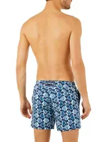 Batik Fishes Print Swim Shorts