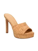 Dali Faux Cork Platform Sandals