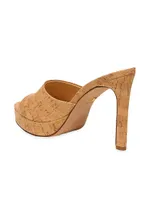 Dali Faux Cork Platform Sandals