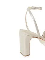 Shay Rhinestone Ankle-Strap Sandals