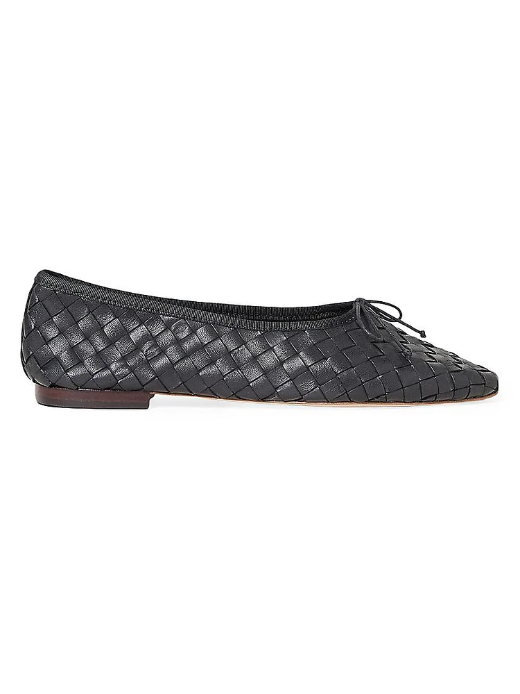 Landrey Woven Leather Ballet Flats