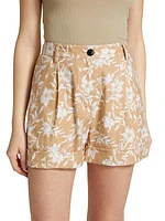 Ivy Printed Floral Linen Shorts