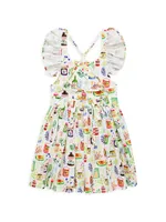 Baby's, Little Girl's & Gourmet Food Ruffle-Sleeve Dress