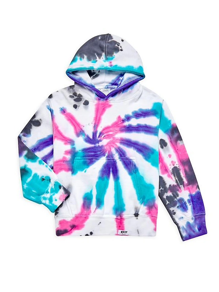 Little Girl's & Girl's Space Tie-Dye Hoodie