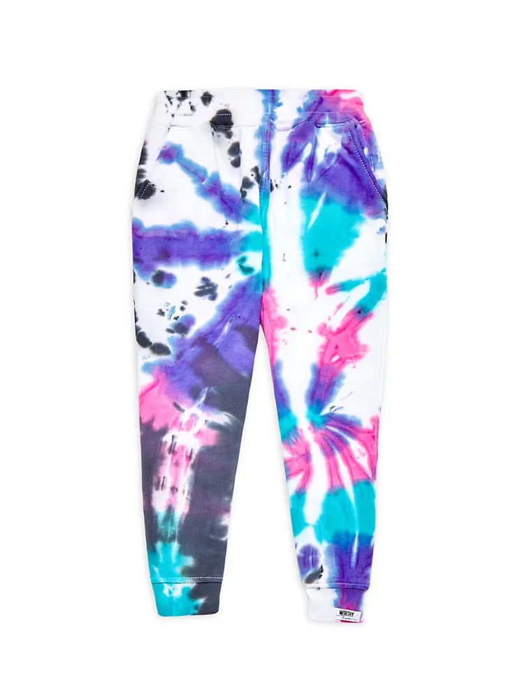 Little Girl's & Space Tie-Dye Jogger Pants