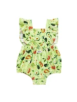 Baby's & Little Girl's Avocado Toast Bubble Romper