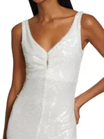 The Date Sequined Slip Dress